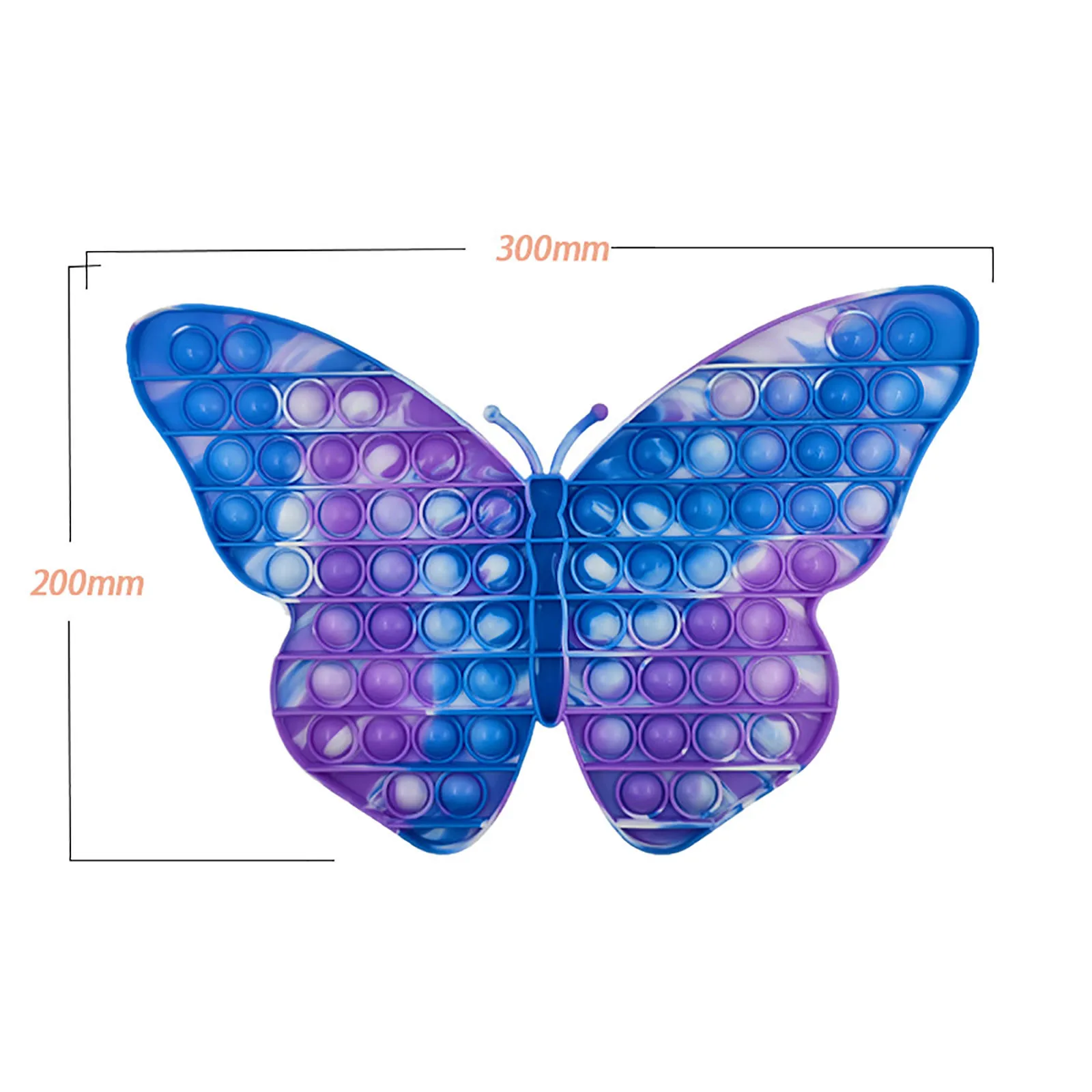 

Xxl Butterfly Push Bubble Fidget Toy Autism Stress Reliever Toy Lager Big Size Push Bubble Fidget Sensory Toy Tie Dye Brinquedos