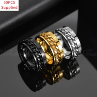5pcs stainless steel ring can turn the chain to open beer artifact fashion simple heterosexual casual men and women jewelry