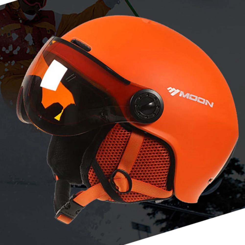 

Прочный лыжный шлем интегрированно формованный PC + EPS цветной лыжный шлем Открытый Спорт сноуборд скейтборд шлем с очками