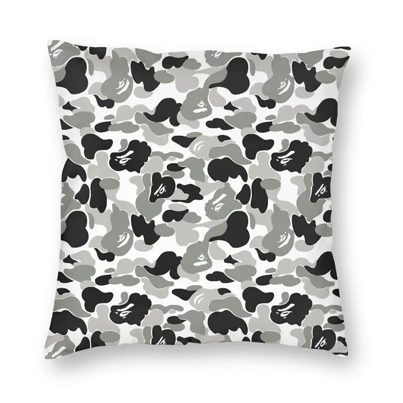 

Grey Popular Camouflage Camo Pattern Cushion Cover 45x45 Decoration Print Throw Pillow for Living Room Double-sided Pillowcase