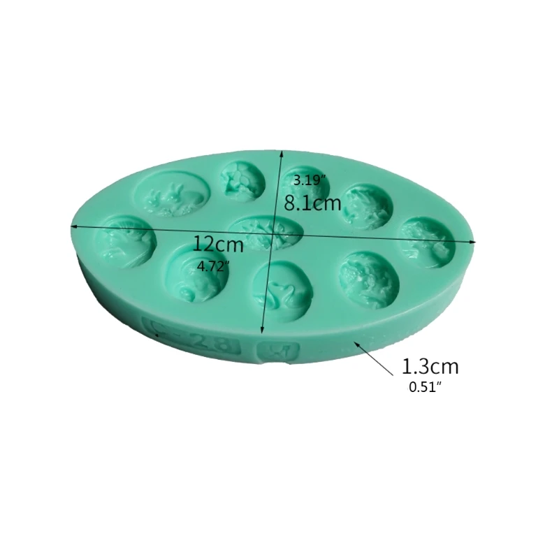

13MC Oval Silicone Cake Mold Fondant Chocolate Candy Mould Jelly Pudding Baking Tray Cupcake Decorating Tool