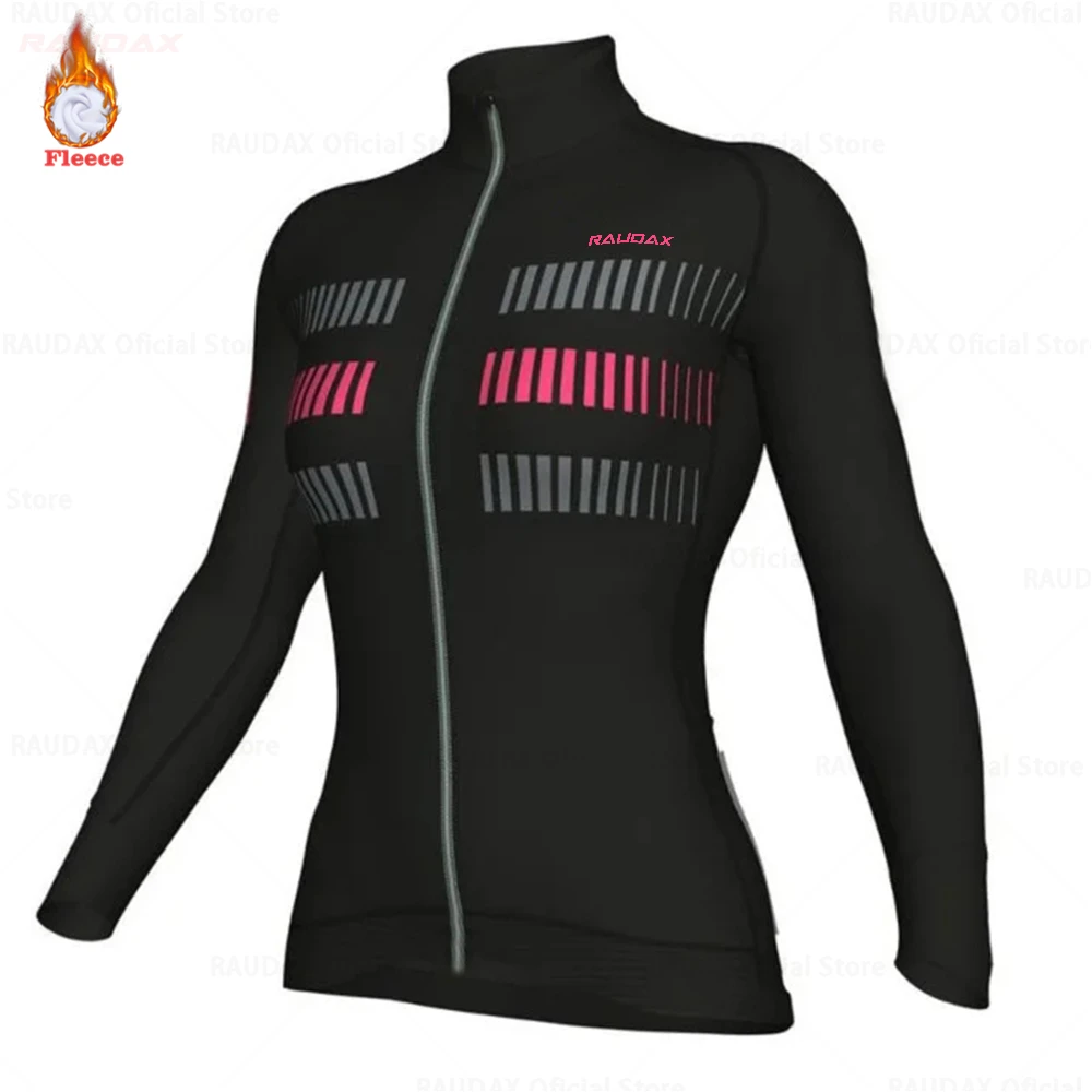 

Women's Long Sleeves Winter Thermal Fleece Cycling Jersey Set Winter Outdoor Cycling Sportswear Suit Mountain Bike Jersey Set