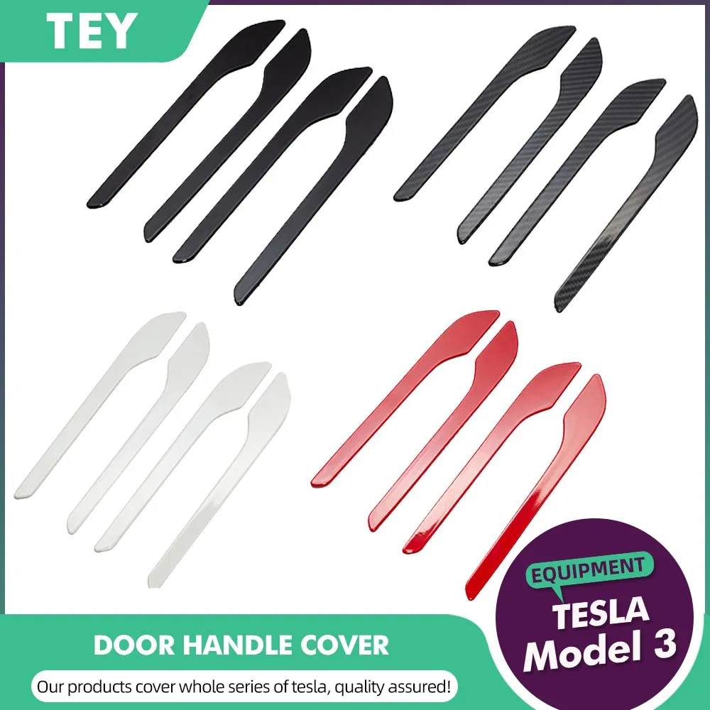 

TEY For Tesla Model 3 Door Handle Protector Sticker Model3 Model Y Accessories Model Three 2017-2021 High Quality