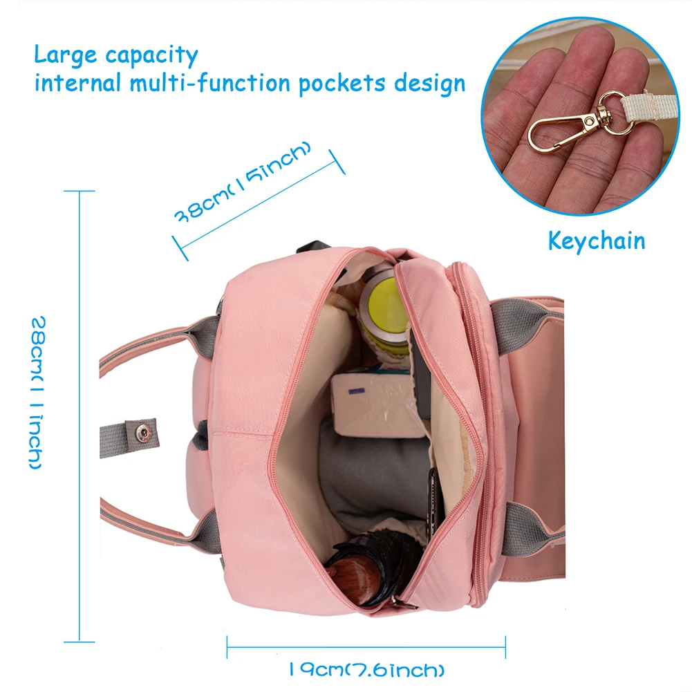 

Mom Backpack Large Capacity USB Backpack Mummy Maternity Diaper Waterproof Outdoor Bag Large Capacity Diaper Bags