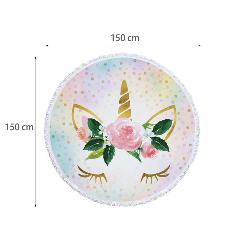 Микрофибра круглое ткань для ванной круглые пляжные полотенца Большой Йога