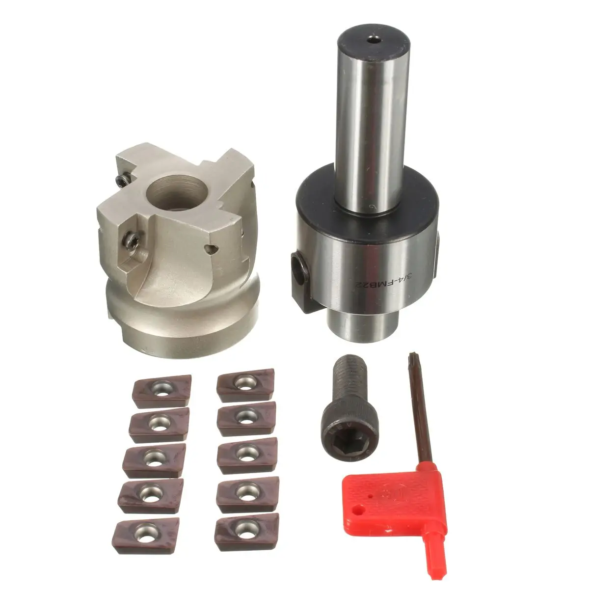 

Концевая фреза Becornce R8 FMB22 с прямым хвостовиком, 10 шт., APMT1604 H2