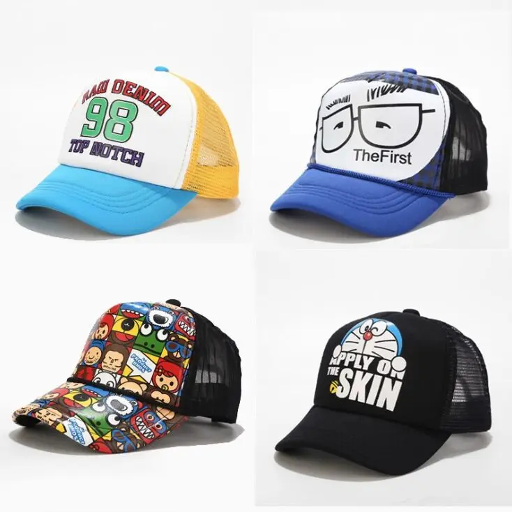 Кепка бейсболка летняя для девочек детская повседневная с мультяшным рисунком