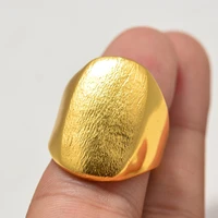 dubai africa gold color rings for women girls jewelry party items ringssmooth sand grain wedding ring