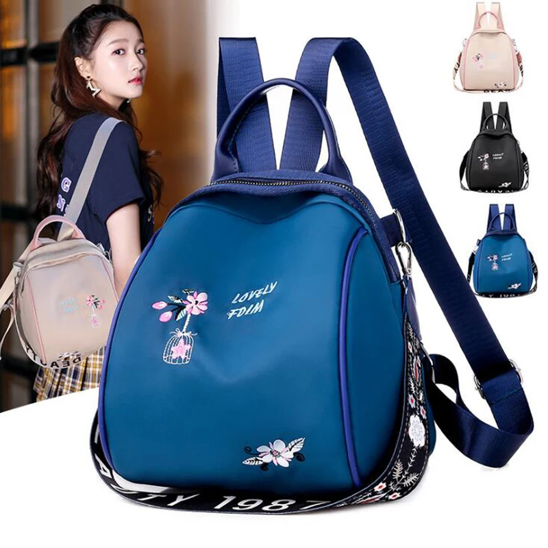 

Модный маленький круглый рюкзак с вышивкой, кожаный женский рюкзак Оксфорд, школьные сумки для девочек, женский рюкзак в китайском стиле