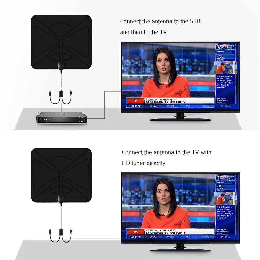 НЛО 1080 миля 4K 1080P Цифровая ТВ антенна для DVB T HD Freeview телевизионная Антенна