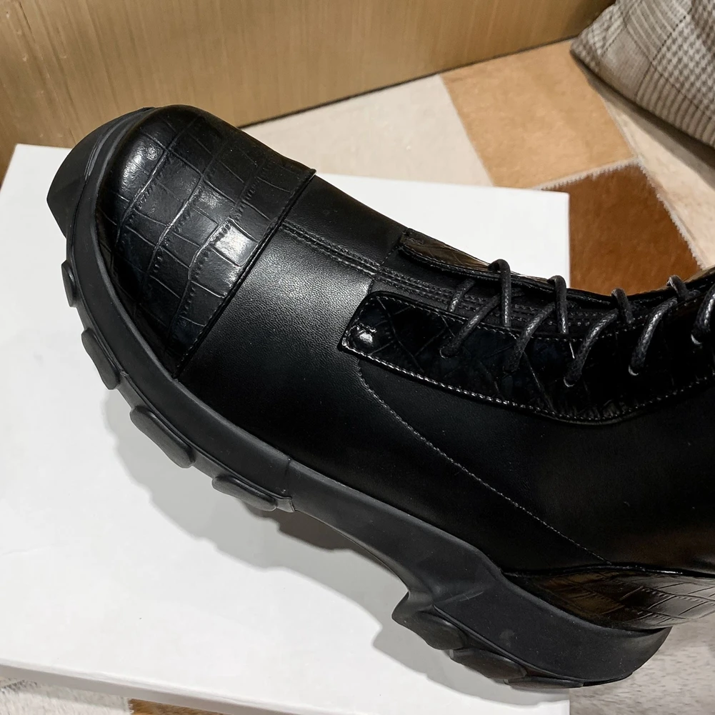 

SaraIris New Brand Quality Genuine Leather Brand Elastic Boot Chic Winter Shoes Boots Women Cosy For Walk Footwear Female