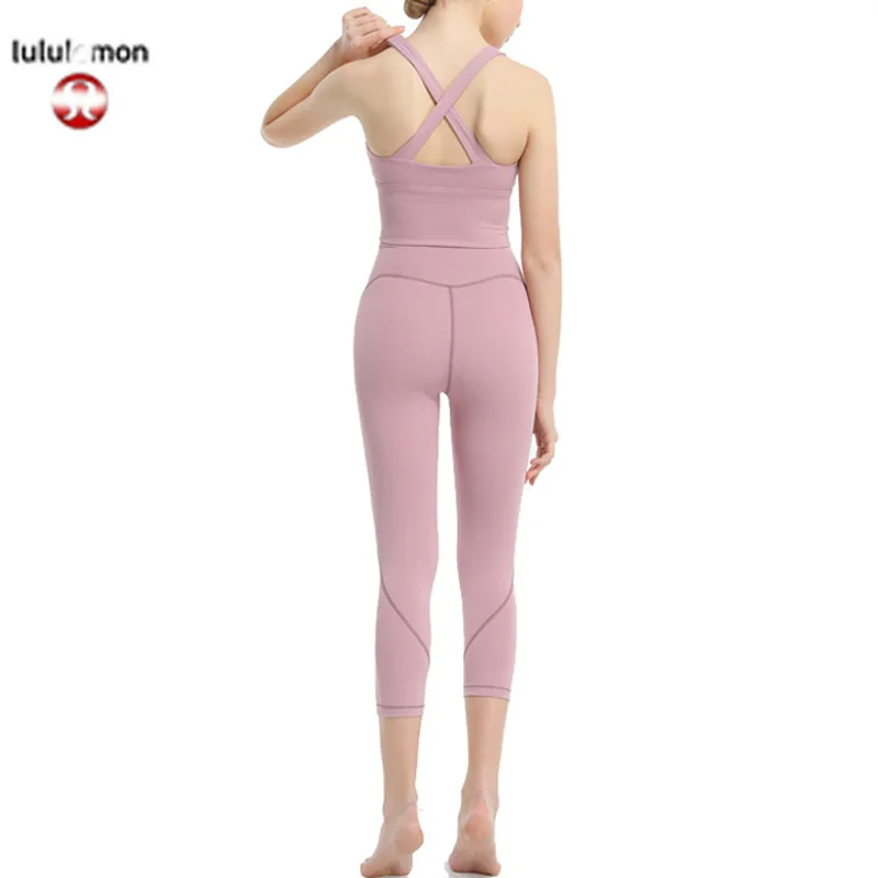 

New high strength sports underwear, front zipper shock proof running fitness vest, cross back lulu-yoga bra