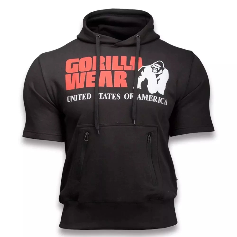 

Bodybuilding halter Running Gorilla vest hooded men's clothing fitness men's sleeveless vest cotton vest vest muscles