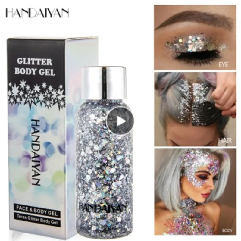 HANDAIYAN блестящие тени для век гель тела лица глаз жидкие пайетки пигменты макияж