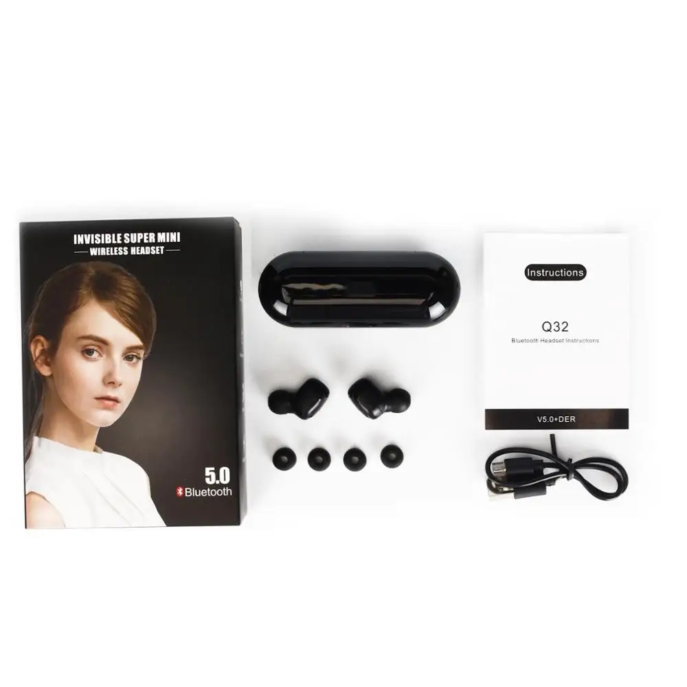 Q32 2000mAh TWS беспроводные наушники Bluetooth 5 0 с двойным микрофоном дисплеем питания