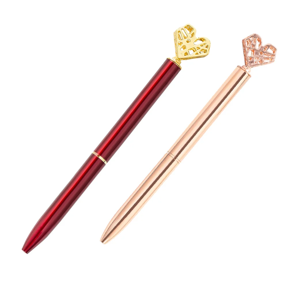 

2pcs Love Ballpoint Pens Metal Pens Advertising Gift Pens Writing Stationery