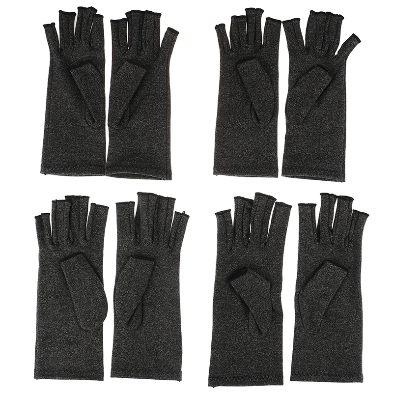 

1Pair Sports Fitness Unibersal Safety Arthritis Dedicated Protective Gloves Half Finger Cotton Spandex Compression Men And Women