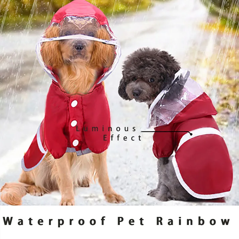 

Pet Dog Waterproof Raincoat Reflective Dog Outdoor Clothes Sunscreen Jacket For Small Medium Large Dog Pet Supplies Accessoriess
