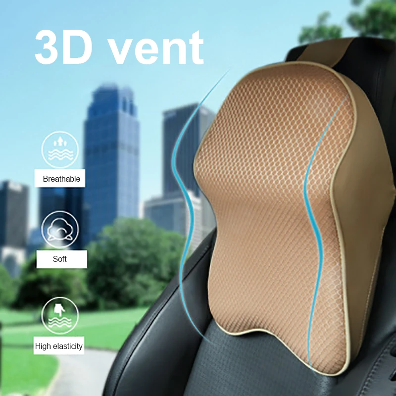 

New Car Neck Pillow Adjustable 3D Memory Foam Head Rest For Car Accessories Adjustable Auto Headrest Pillow Travel Neck Cushion/