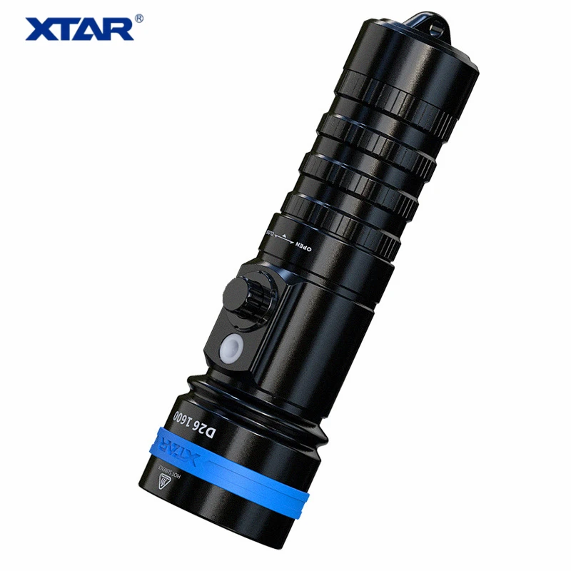 Xtar D26 1600 широкий угол обзора 16340 26650 18650 Дайвинг светильник Магнитный Пресс