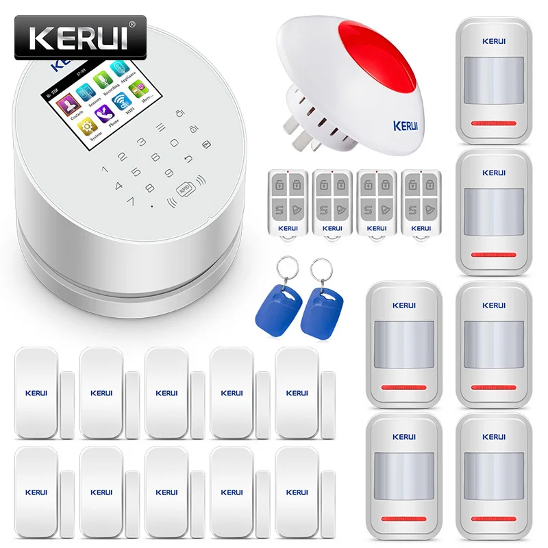 

KERUI W2 Wireless Warehouse Garage Burglar Alarm System Security Home PSTN GSM WiFi Three-in-One Mode With 720P IP Camera