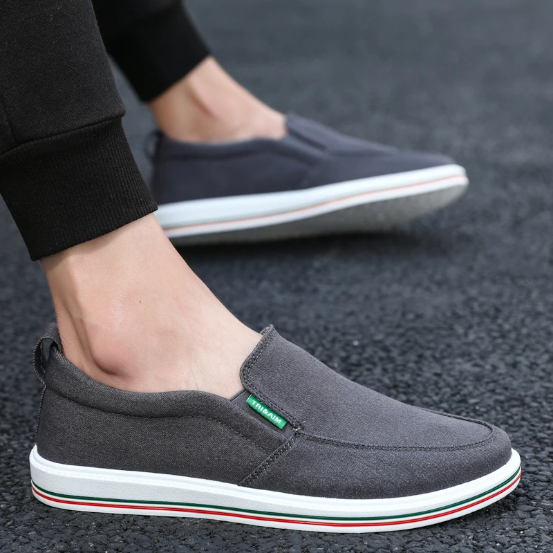 Summer Men's Shoes Denim Men Casual Comfortable Breathable Canvas Outdoor Non-slip for Mans Footwear | Обувь