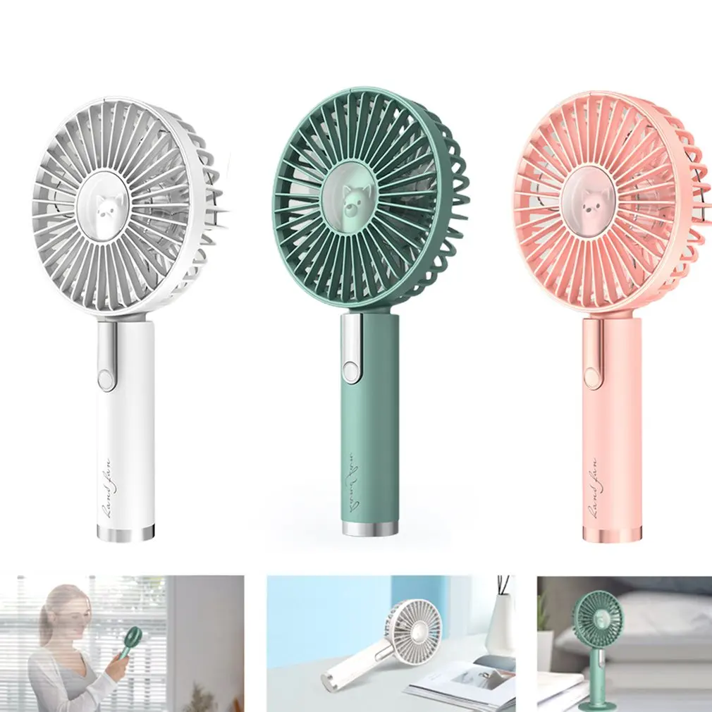 

Summer Portable Mini Fan 3 Speed Adjustable Fans USB Rechargeable Desk Handheld Air Conditioner Cooler