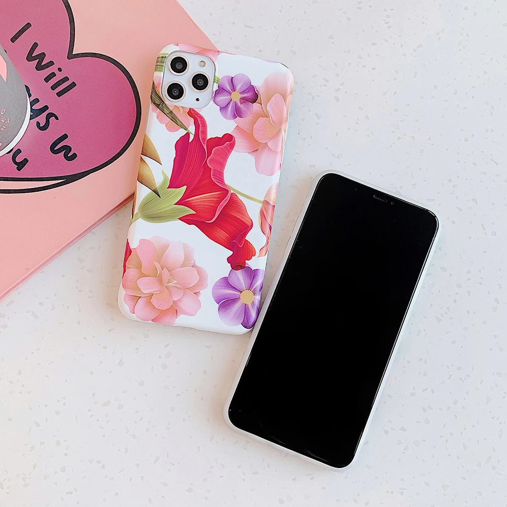 Винтажный чехол для телефона iPhone 11 Pro Max XR X XS 7 8 6S Plus с акварельными цветами и
