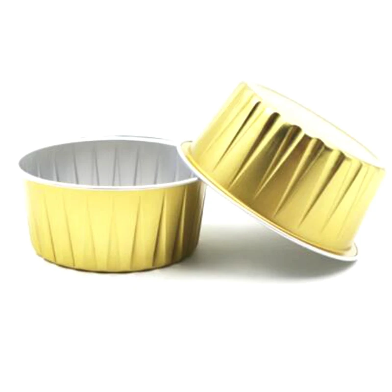ABSS-100Pcs одноразовые чашки для выпечки из алюминиевой фольги Creme Brulee десерт