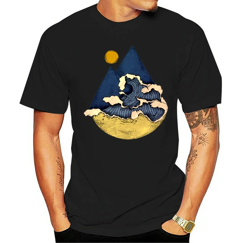 

Wave Mountain Abstract View Print Noverly Men's T-Shirt