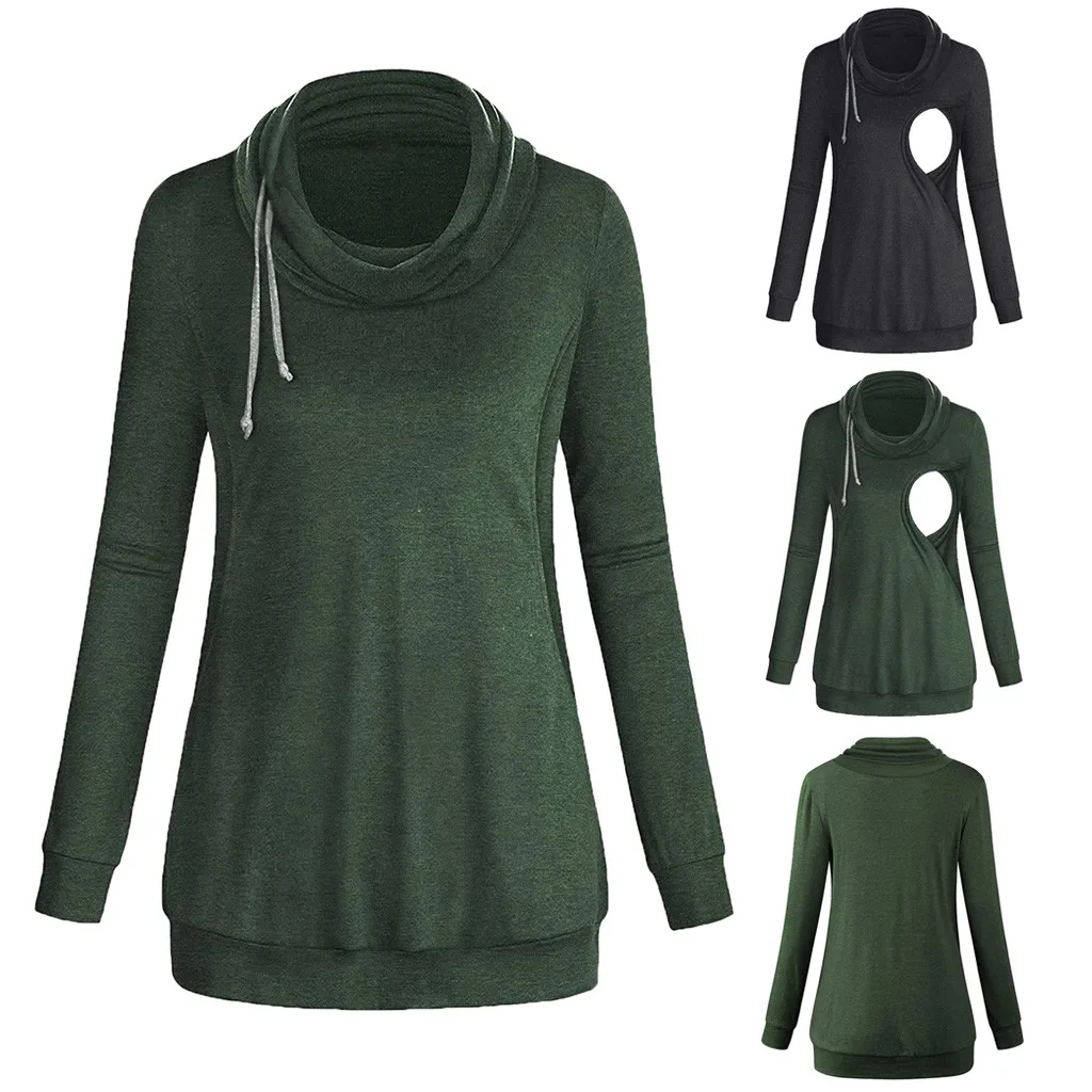 Одежда Для Беременных с длинными рукавами одежда грудного вскармливания рубашка