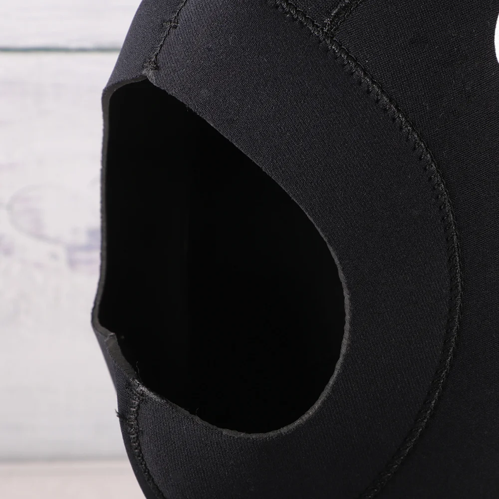

1PC Snorkeling Hat Cap Keep Warm Diving Hood Full Face Mask Head Cover for Surfing Diving (Black, Size M)