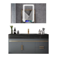 walled bathroom cabinet smart rock slab integrated basin combination modern minimalist toilet wash table washbasin
