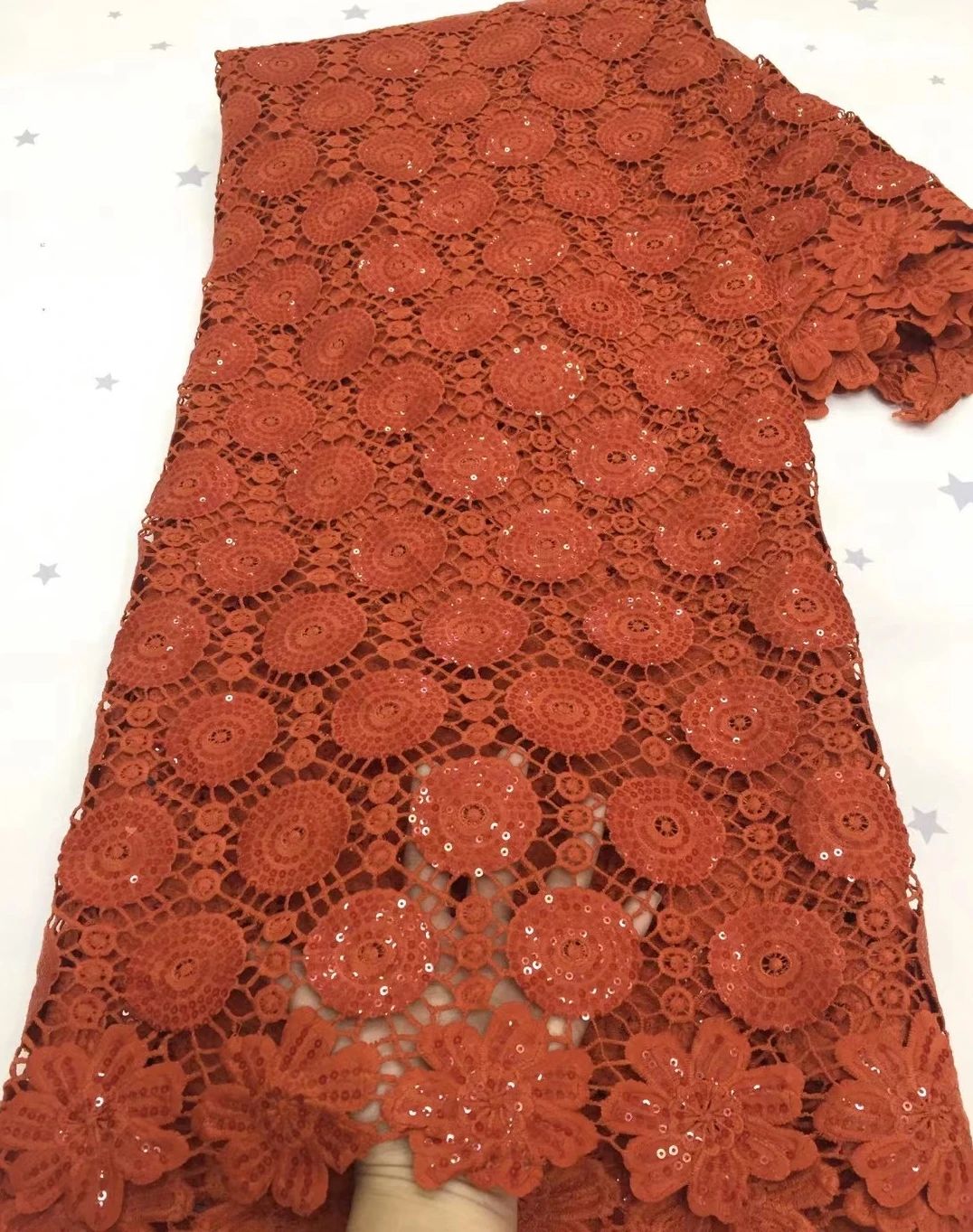 

Hot selling African Guipure Mesh lace fabrics nigerian lace fabric high quality lace white French Lace Fabric For Wedding TS9399