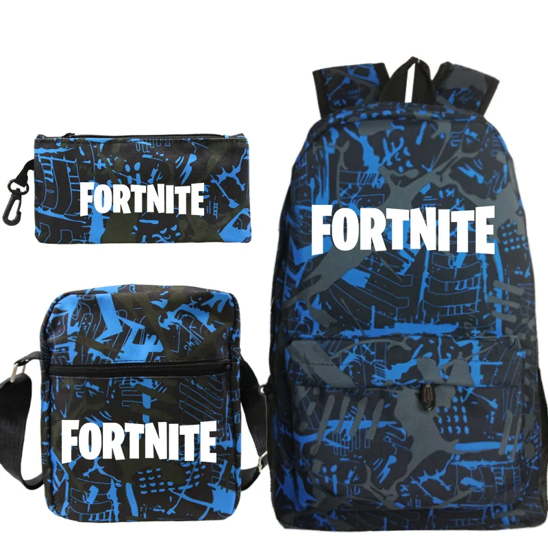 Игровой набор из 3 предметов рюкзак Fortnite школьные ранцы для студентов маленькая