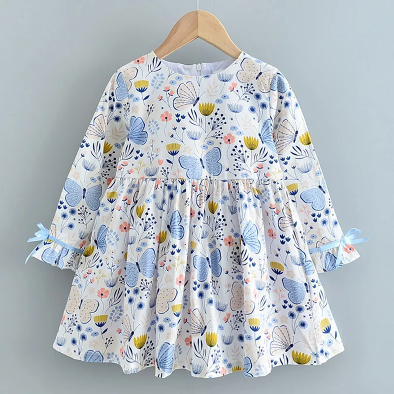 Menoea/детская одежда для малышей весеннее стильное платье принцессы с длинными