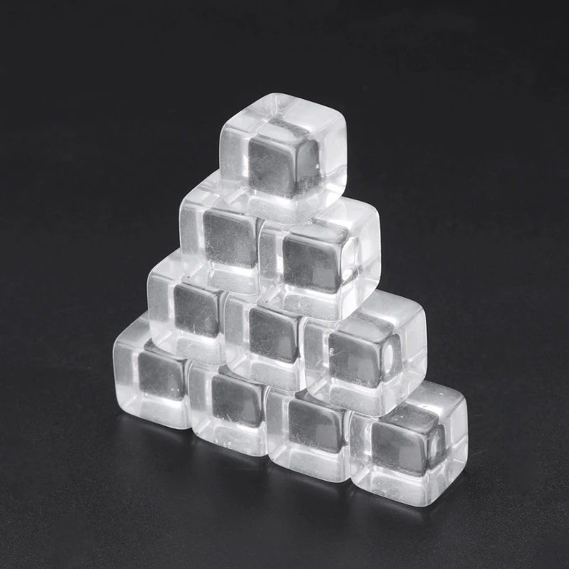 

10pcs 16mm Blank Dice Transparent Acrylic DIY Write Painting Graffiti Board Game W0YB