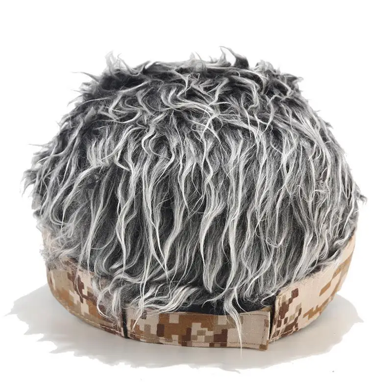 Лето 2021 искусственные волосы для женщин и мужчин Забавный парик камуфляжная