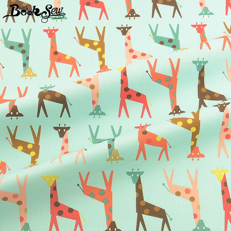 40x50cm Booksew, 40x50 см, хлопок, ткань Telas Tissu, мультфильм, животные, цветы, серия, Анкара, ткань, подушка, одеяла, сделай сам, пэчворк, для детей - Цвет: 40x50cm