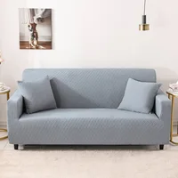Grey Color Sofa Cover for Living Room Solid Sectional Sofa Cover Elastic Couch Cover Sofa Towel Armchair Cover Home Decor