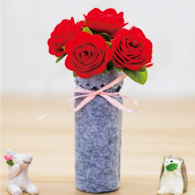 Фетровое ремесло сделай сам цветок розы для украшения дома цветы из фетровой