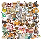 50 шт в наборе, милые животные наклейки на тему кофе упаковке стиле граффити из мультфильма; Наклейка украшения для записная книжка 