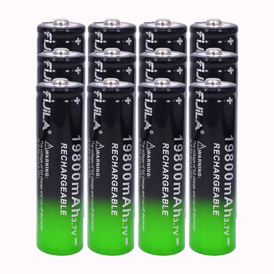 

NEWEST 19800 mAh 18650 Lithium Batteries Flashlight 18650 Rechargeable-Battery 3.7V 19800 Mah for Flashlight + 4 slots Charge