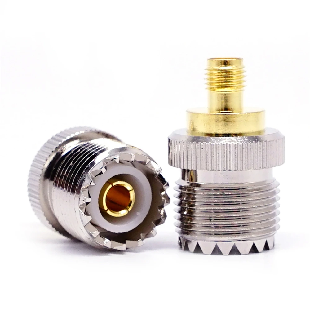 2 шт. переходник для радиочастотного коаксиального кабеля гнездо SMA Female to SO239 UHF