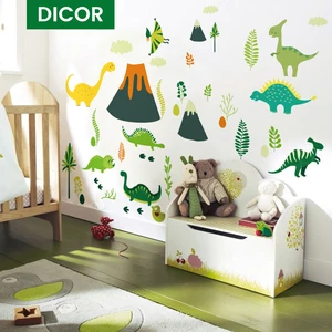 Мультяшные наклейки на стену, украшение детской комнаты, мир Юрского периода, динозавр, декор для спальни, наклейки на стену для детской комнаты