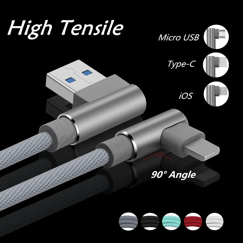 3 фута/6 футов/10 футов растяжимый плетеный кабель USB 2.4A синхронизации данных
