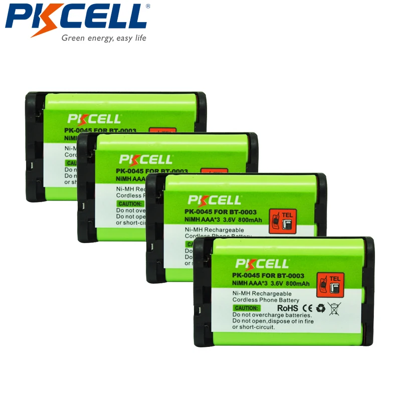 

4Pack 3.6V NIMH Rechargeable Cordless Phone Battery for Uniden BBTY0545001 BT-0003 BT0003 CTX440 8865 PK-0045