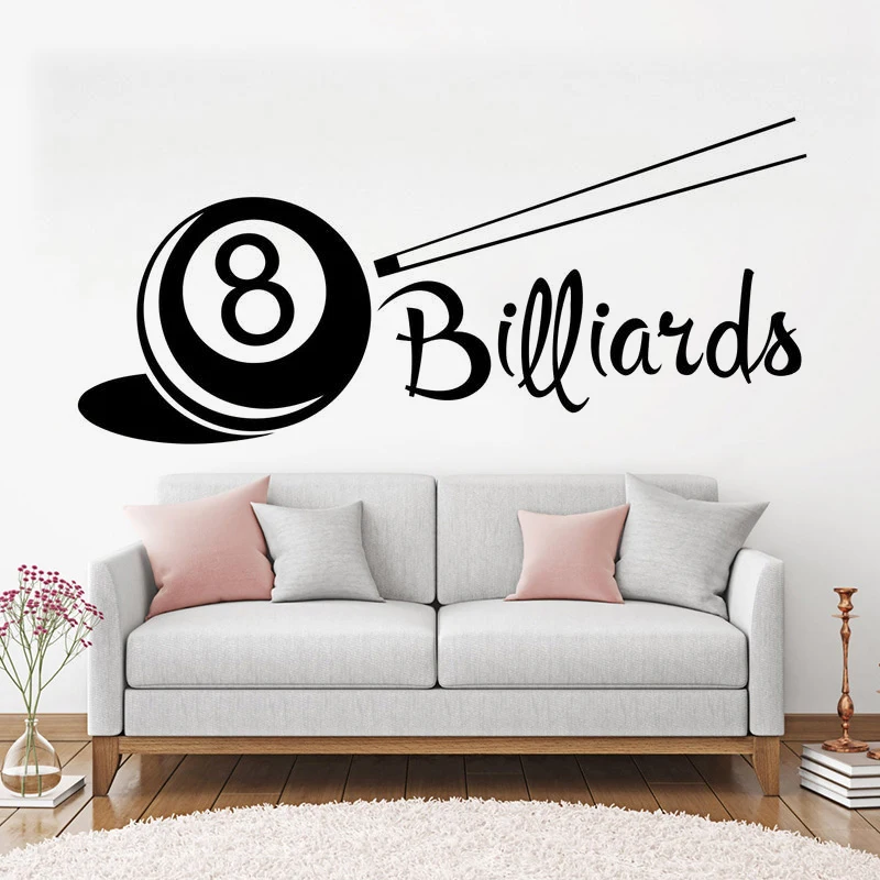Бильярдная Наклейка на стену Бильярд Декор стены наклейки из игры дизайн