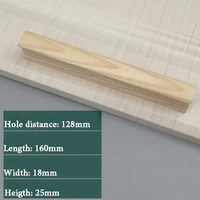 door handle-15 Деревянная дверная ручка для ящика Шкаф для дома магазин одежды офис простой стиль прямоугольник дверная ручка - Цвет: door handle-15