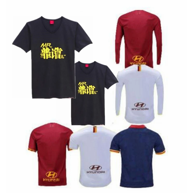 camiseta romana de manga corta para hombre DE ROSSI DZEKO y ZANIOLO camiseta de foutbol para adultos camiseta casual de moda
